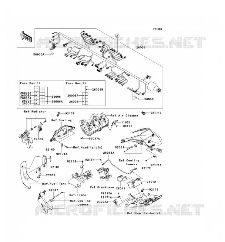 Chasis equipo eléctrico para Kawasaki NINJA ZX-10R 2014 - Kawasaki