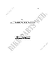 PEGATINA (BLACK)(WHITE) para Kawasaki J300 2016